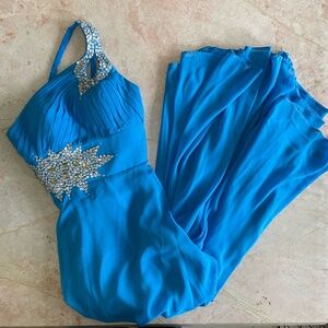 Grace Karin Mermaidcore ruffle sequins maxi dress